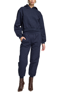 Ruel Crystal Sweatpant in Navy