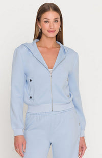Zira Scuba Hoodie in Light Blue