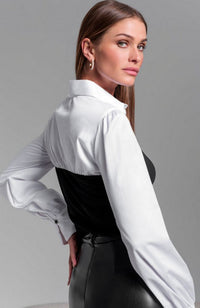 Franny Poplin Combo Top