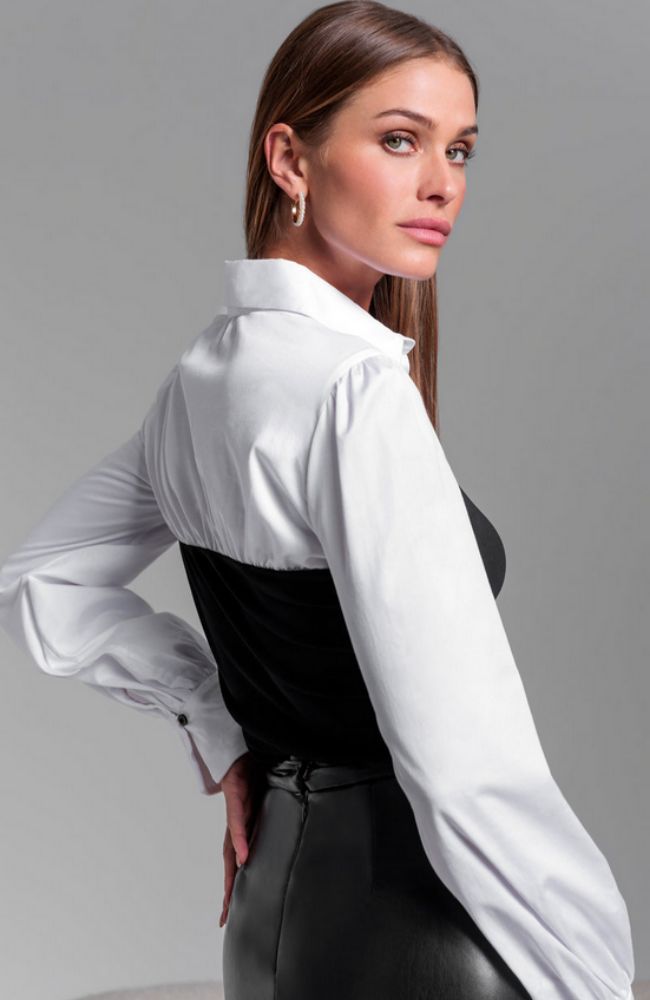 Franny Poplin Combo Top