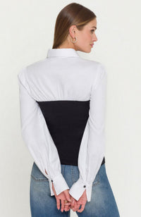 Franny Poplin Combo Top