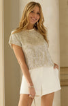 Kai Sequin Top in Moonbeam