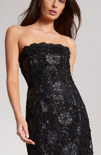 Mirelle Vegan Leather Lace Dress