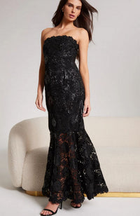 Mirelle Vegan Leather Lace Dress