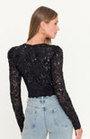 Safia Sequin Lace Top