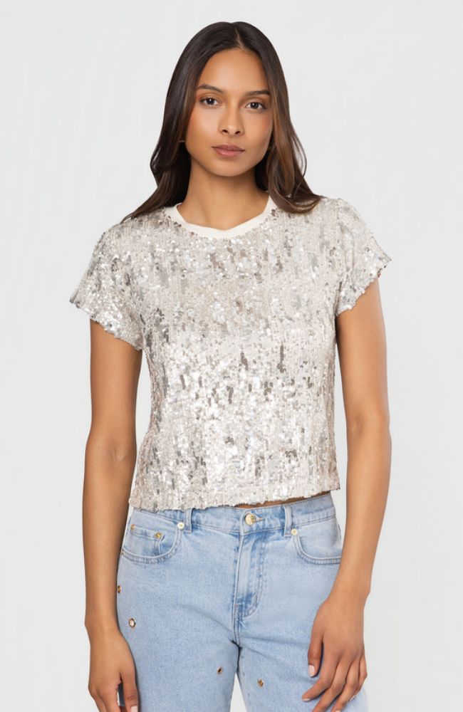 Kai Mixed Sequin Top