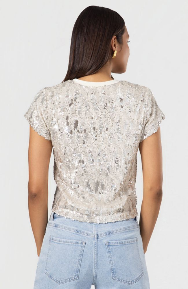 Kai Mixed Sequin Top