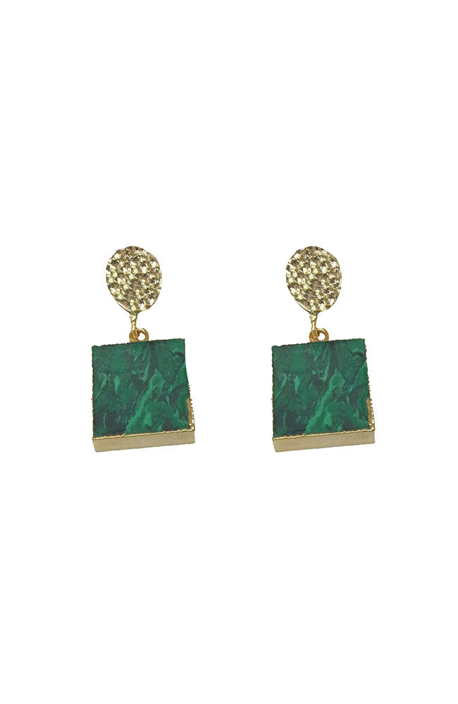 Square Turq Earrings