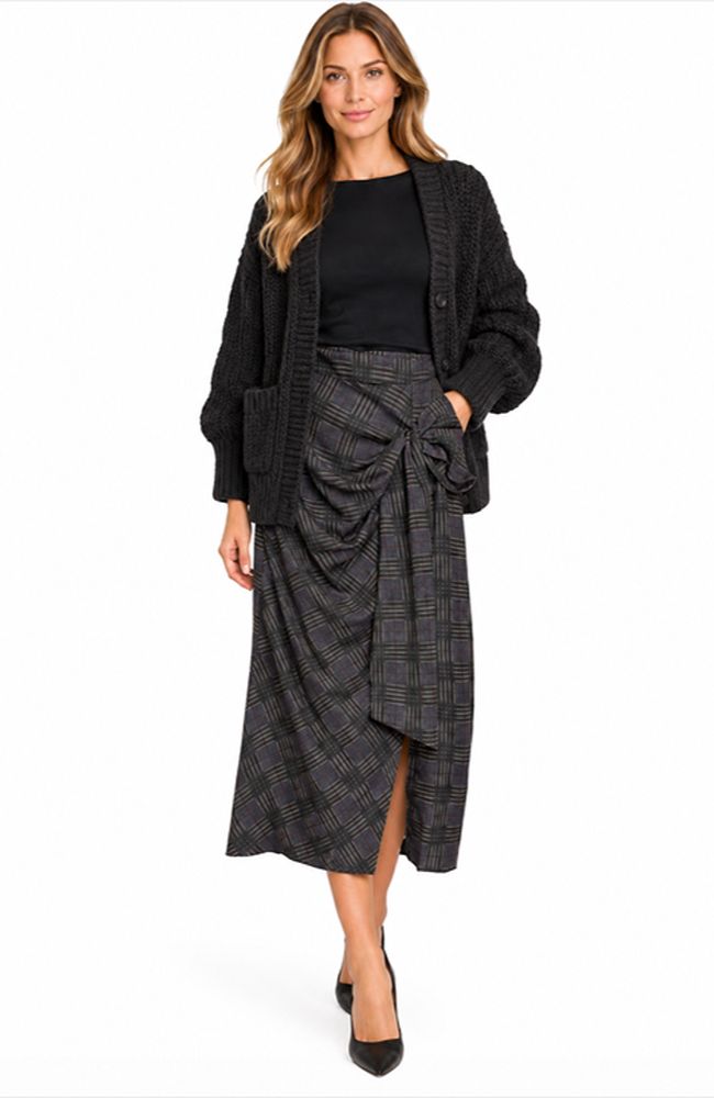 Karm Bow Midi Length Skirt