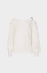 Ida OTS Crystal Tie Sweater