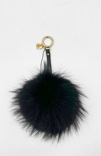 Genuine Fur Pom Pom Bag Charm