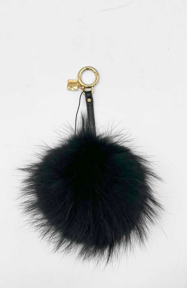 Genuine Fur Pom Pom Bag Charm