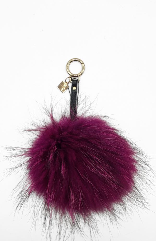 Genuine Fur Pom Pom Bag Charm