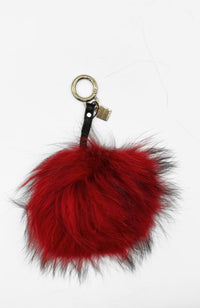 Genuine Fur Pom Pom Bag Charm