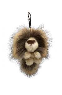 Lion Key Chain Genuine Fur