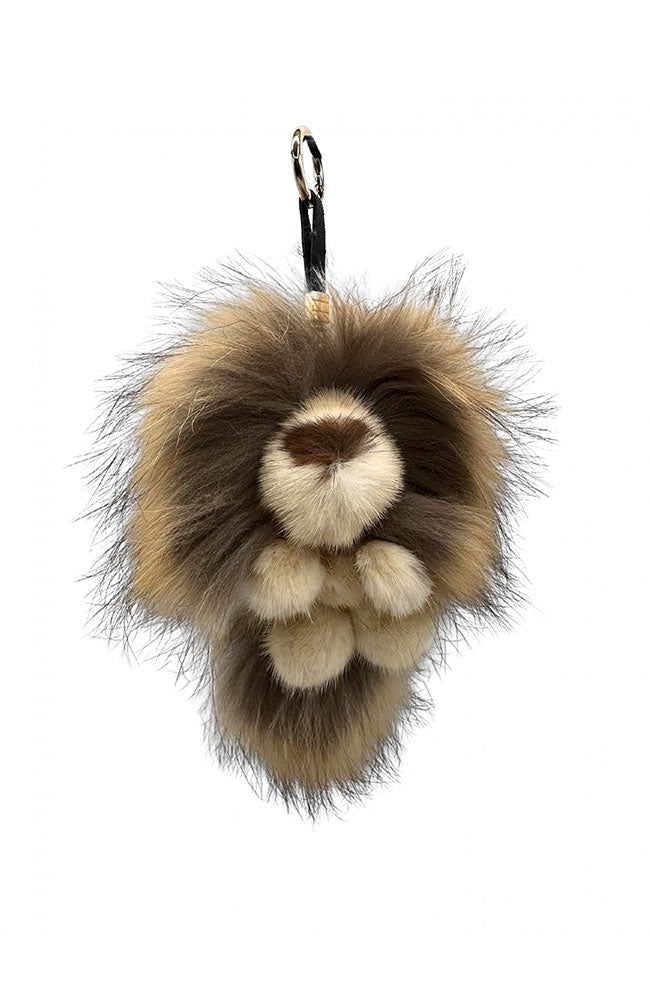Lion Key Chain Genuine Fur