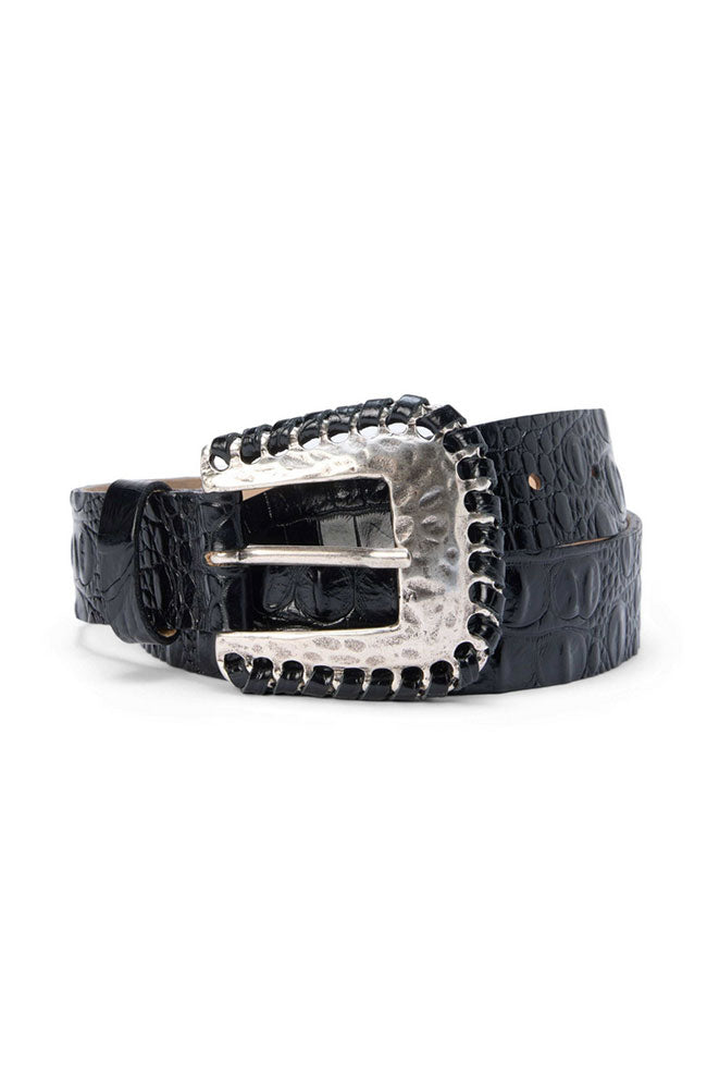 Brisa Laced Croc Emb Belt