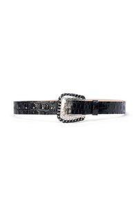 Brisa Laced Croc Emb Belt