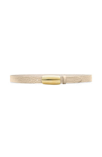 Marlowe Leather Belt in Vintage White