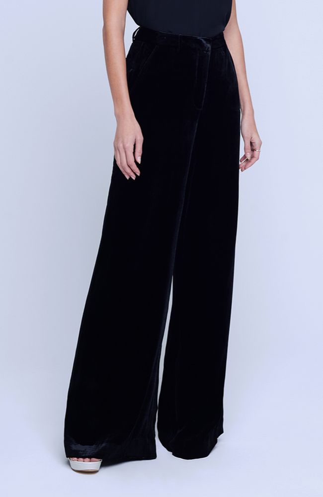 Pilar Wide Leg Pant in Black