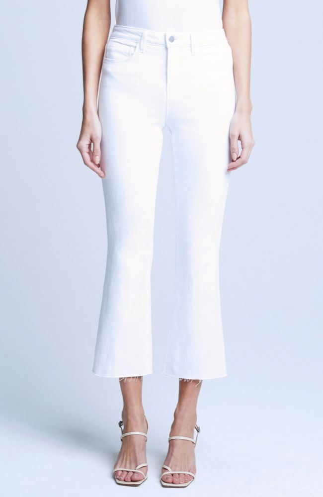 Kendra HR Crop Flare in Blanc