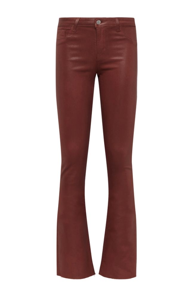 Ruth HR Straight Raw Hem Dark Cinnamon Coated
