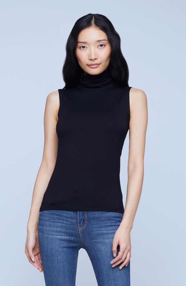 Ceci Sleeveless Turtleneck Black