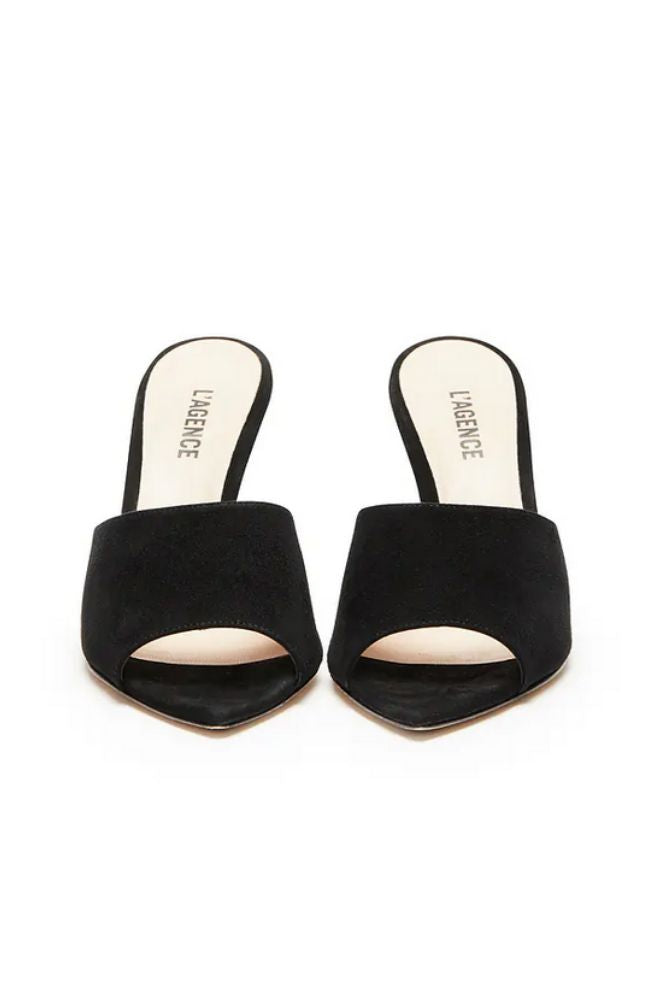 Lolita V Heels in Black Suede