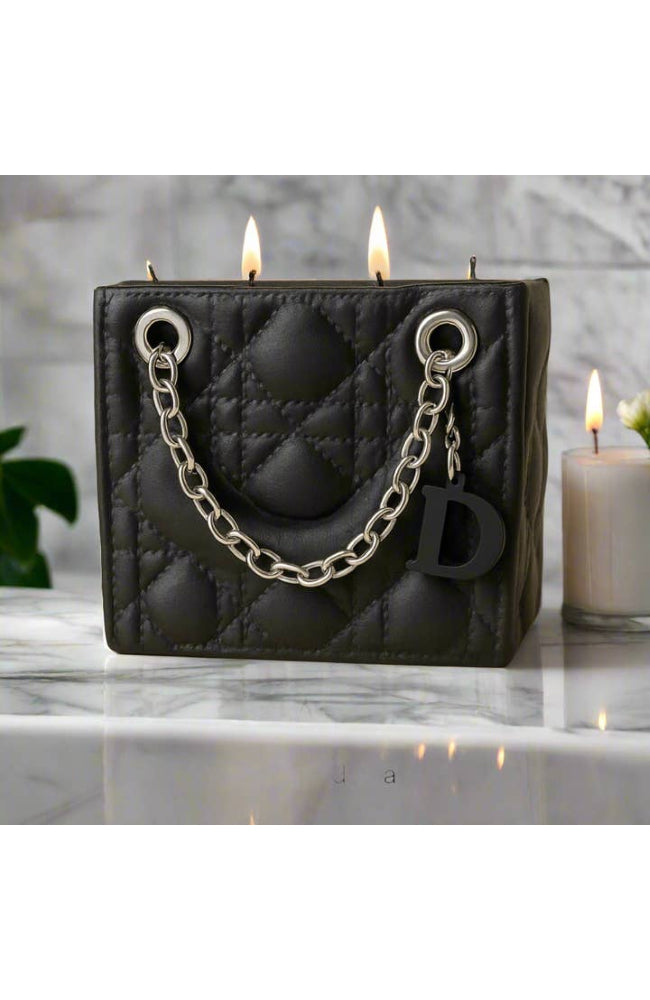 Lovy D Purse Candle in Black