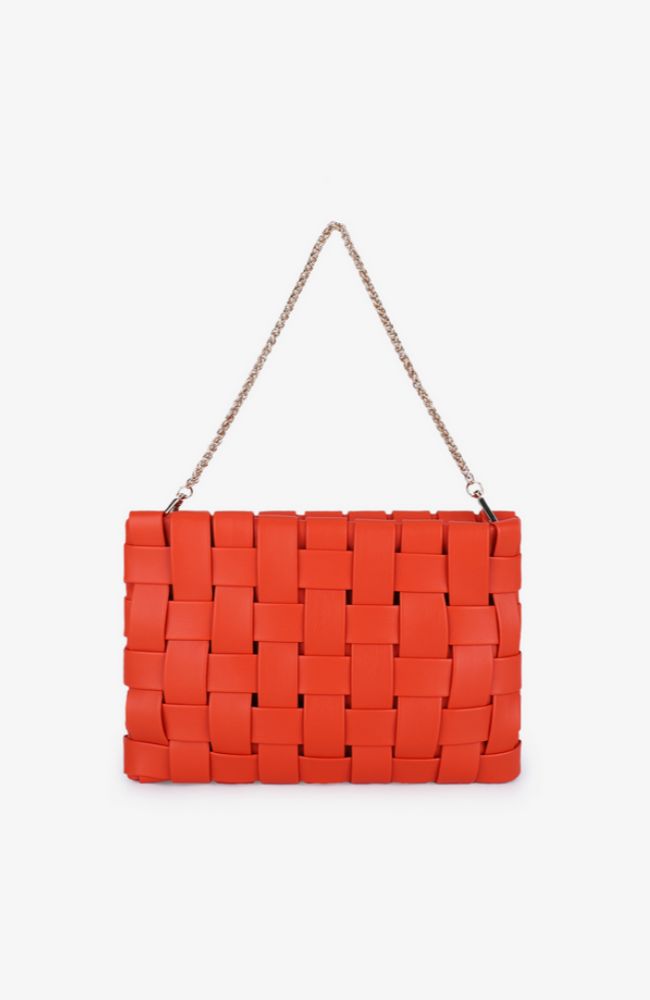 Lindy Orange Lg Clutch