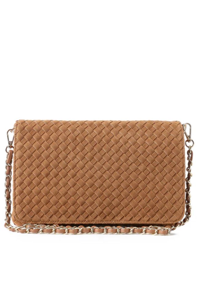 Lexi Crossbody in Saddle Suede