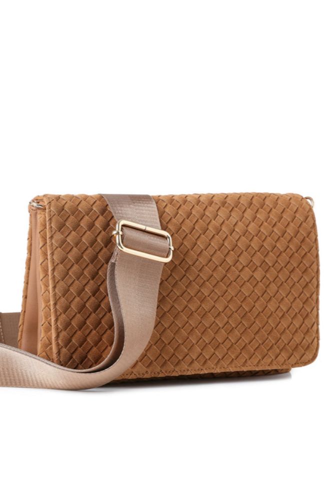 Lexi Crossbody in Saddle Suede