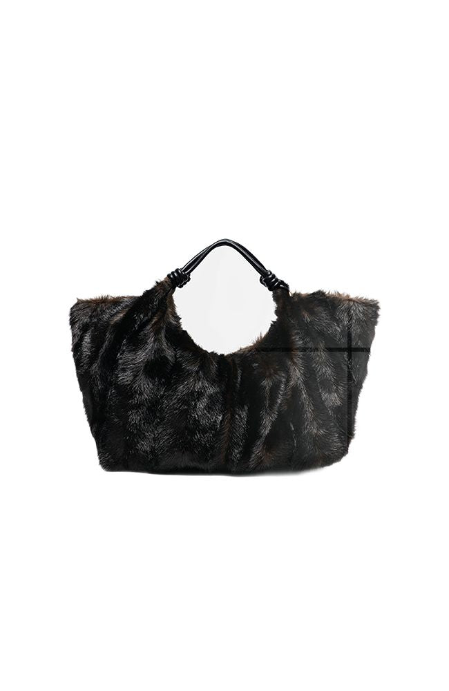 Lilee Tote Espresso Faux Fur