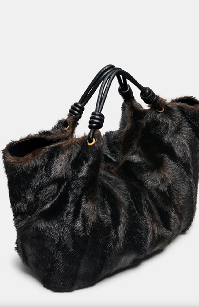 Lilee Tote Espresso Faux Fur