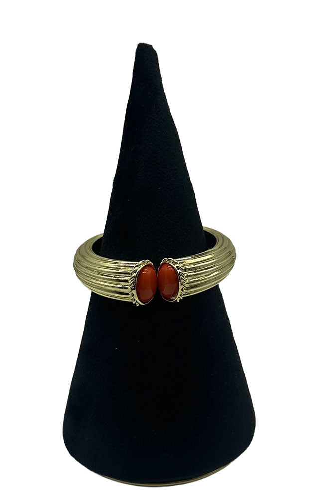 Gold Hinge Bangle Orange