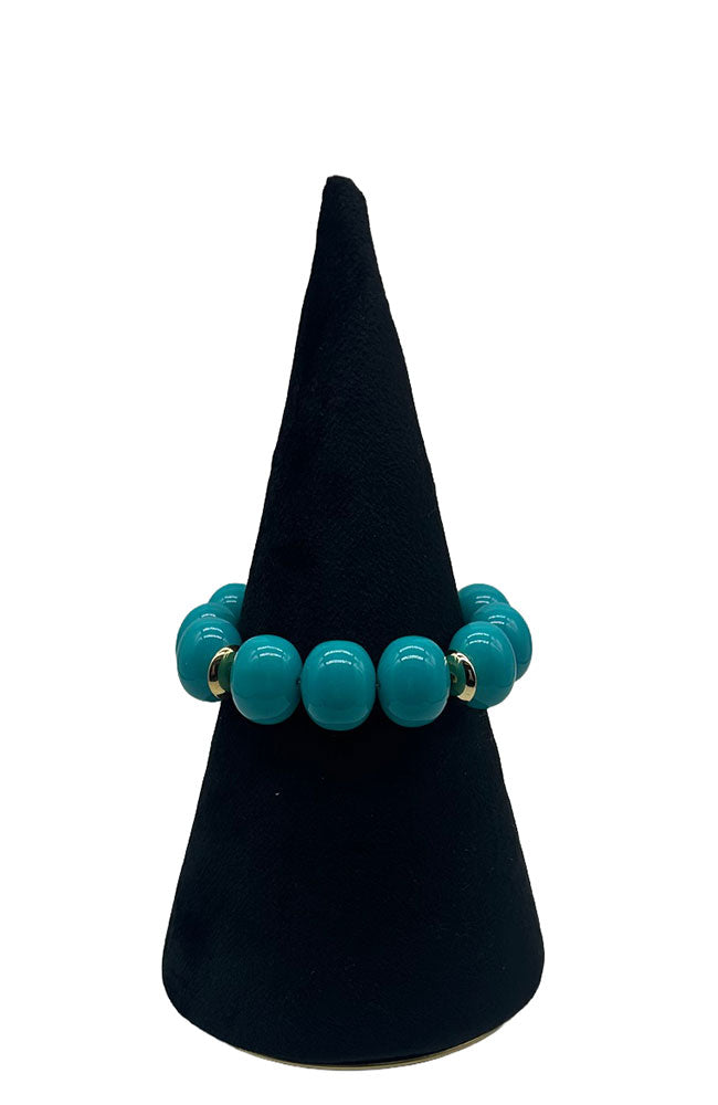 Turq Lg Bead Bracelet