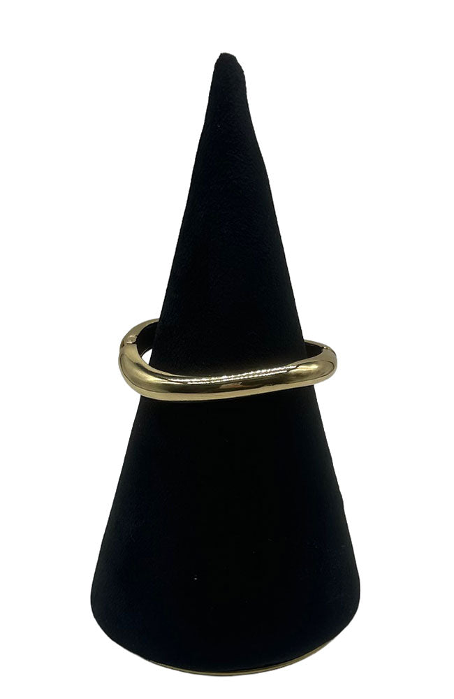 Gold Wave Hinge Cuff