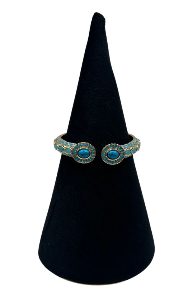 Blue Stone Hinge Bracelet