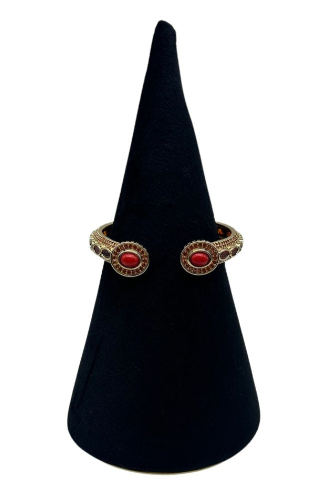 Red Stone Hinge Bracelet