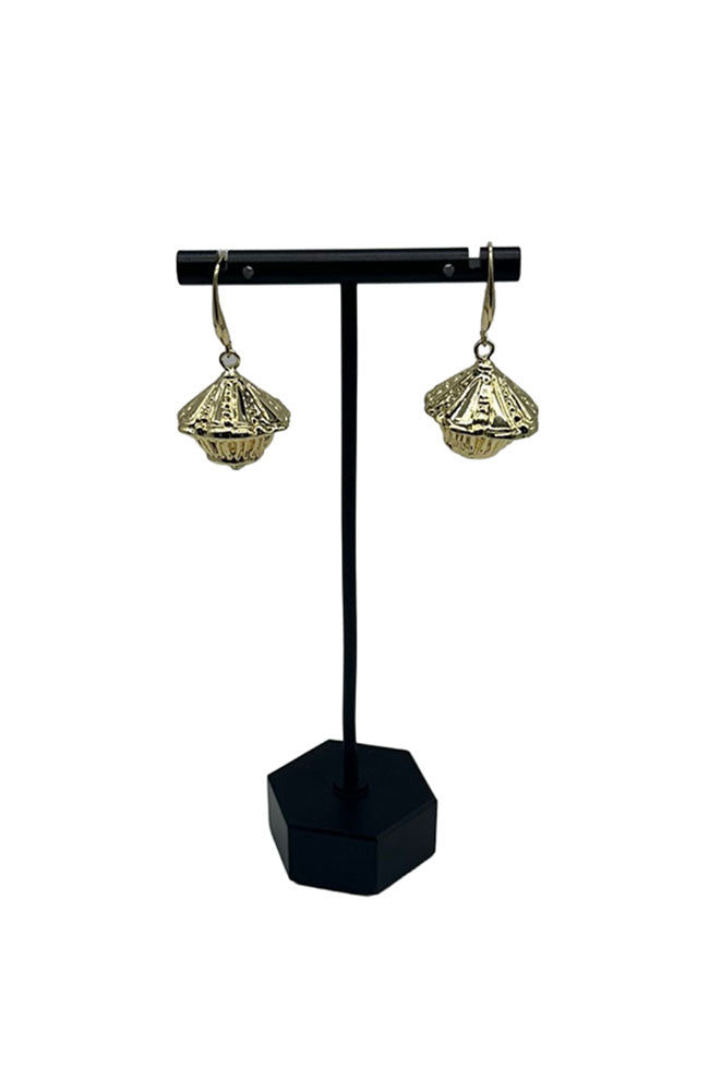 Large Link Chain Earrings Black Enamel