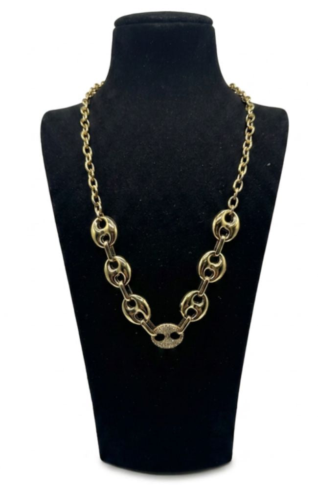 Crystal Tab Necklace