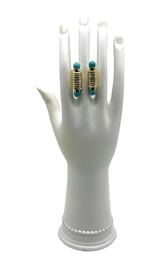 Gold Ring with Turq Details
