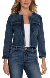 Denim Jacket with Braid Detail