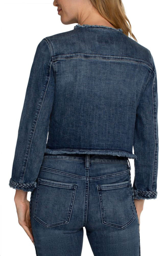 Denim Jacket with Braid Detail