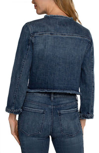 Denim Jacket with Braid Detail
