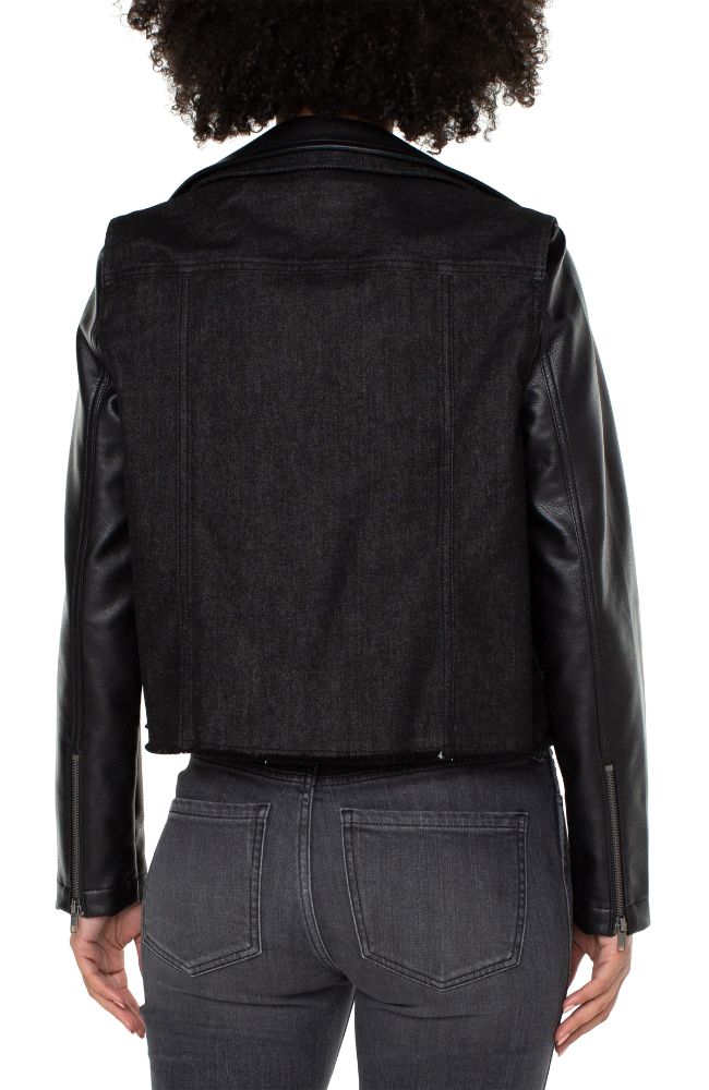 Denim Hybrid Moto Jacket