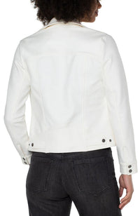 Moto Jacket in White Frost
