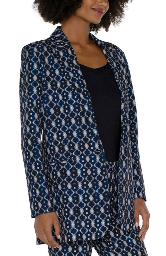 Button Front Boyfriend Blazer