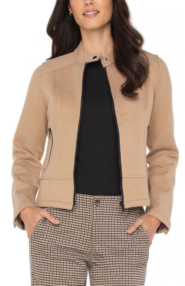 Biker Jacket in Camel
