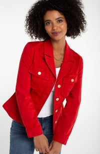 Peplum Jacket with Tab Detail